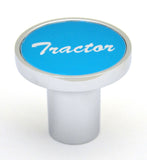 Air Brake Tractor Knob Screw-on Blue Aluminum Sticker Chrome Body UP#23011