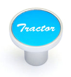 Air Brake Tractor Knob Screw-on Blue Aluminum Sticker Chrome Body UP#23011