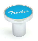 Air Brake Trailer Knob Screw-on Blue Aluminum Sticker Chrome Body UP#23018