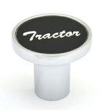 Air Brake Tractor Knob Screw-on Black Aluminum Sticker Chrome Body UP#23010