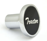 Air Brake Tractor Knob Screw-on Black Aluminum Sticker Chrome Body UP#23010