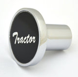 Air Brake Tractor Knob Screw-on Black Aluminum Sticker Chrome Body UP#23010
