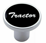Air Brake Tractor Knob Screw-on Black Aluminum Sticker Chrome Body UP#23010