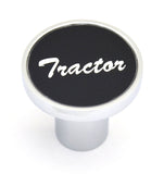 Air Brake Tractor Knob Screw-on Black Aluminum Sticker Chrome Body UP#23010