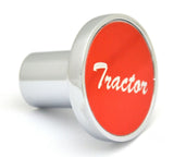 Air Brake Tractor Knob Screw-on Red Aluminum Sticker Chrome Body UP#23013