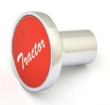 Air Brake Tractor Knob Screw-on Red Aluminum Sticker Chrome Body UP#23013