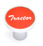 Air Brake Tractor Knob Screw-on Red Aluminum Sticker Chrome Body UP#23013