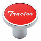 Air Brake Tractor Knob Screw-on Red Aluminum Sticker Chrome Body UP#23013