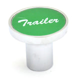Air Brake Trailer Knob Screw-on Green Aluminum Sticker Chrome Body UP#23019