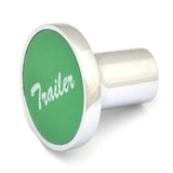 Air Brake Trailer Knob Screw-on Green Aluminum Sticker Chrome Body UP#23019