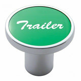 Air Brake Trailer Knob Screw-on Green Aluminum Sticker Chrome Body UP#23019