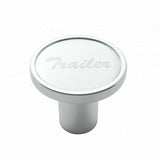 Air Brake Trailer Knob Screw-on Silver Aluminum Sticker Chrome Body UP#23022
