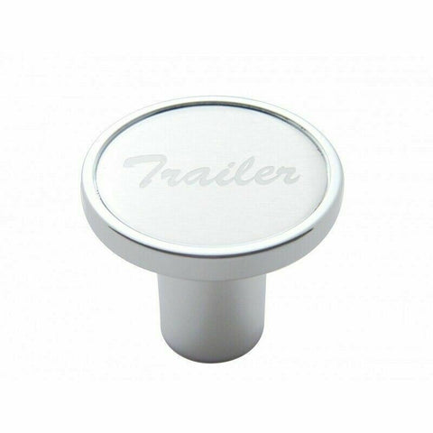 Air Brake Trailer Knob Screw-on Silver Aluminum Sticker Chrome Body UP#23022