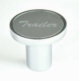Air Brake Trailer Knob Screw-on Silver Aluminum Sticker Chrome Body UP#23022