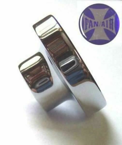 Fan Air Knob Purple Maltese Cross Sticker Chrome Body 1" Sticker 1/4 ID UP#23609