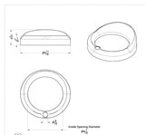 Gauge Cover for Kenworth 5-7/16" Speedometer or Tachometer Red Chrome #UP40656