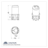 A/C Heater Knob HVAC for Kenworth 2006-2018 Blue Jewel Plastic UP#41192 Each