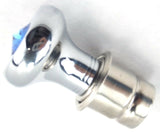 UP Deluxe Lighter Knob Blue Jewel Chrome Body Fits 7/8" to 1" Socket #28480