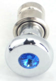 UP Deluxe Lighter Knob Blue Jewel Chrome Body Fits 7/8" to 1" Socket #28480