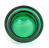 Glass Dome Light Lens Green for Peterbilt Top Hat Style 1 9/16" GG#82817 Pair