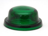 Glass Dome Light Lens Green for Peterbilt Top Hat Style 1 9/16" GG#82817 Pair