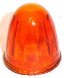 Bumper Guide Dome Light Lens Dark Amber Glass Watermelon 1-5/8 OD #7721DA Pair