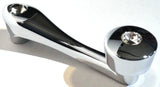 Chrome Die-Cast Window Crank 16-Spline 7/16 OD Adapter - Clear Crystal UP#24017