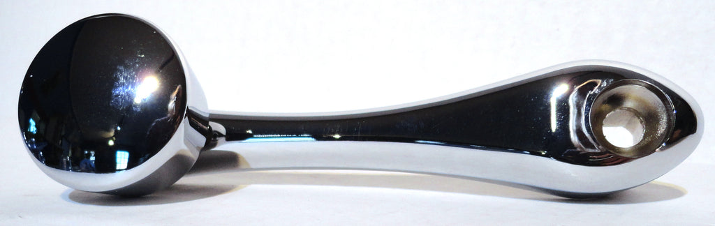 Chrome Die-Cast Window Crank With 3/8 Square Adapter - Plain UP#24028 Each