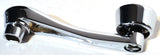 Chrome Die-Cast Window Crank With 3/8 Square Adapter - Plain UP#24028 Each