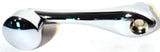 Chrome Die-Cast Window Crank With 3/8 Square Adapter - Plain UP#24028 Each