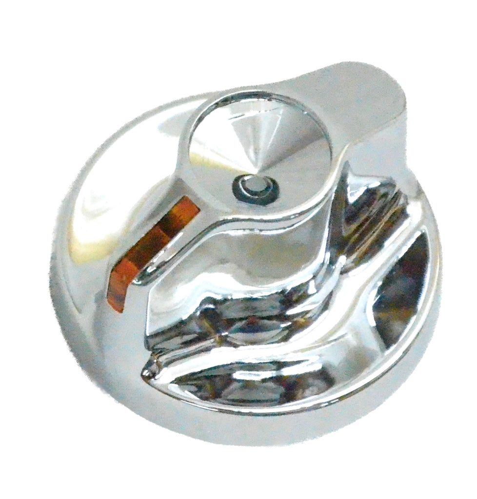 knob A/C heater control amber indicator indented chrome plastic HVAC Kenworth