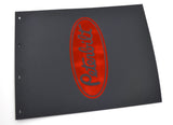 Aero Mud Flaps 24" x 30" Black Flap, Red PETERBILT 4 Hole #802430-PETEUNRE -Pair