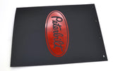 Aero Mud Flaps 24" x 30" Black Flap Red PETERBILT 4 Hole AP#802430-PETEUNRE-Pair