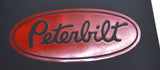 Aero Mud Flaps 24" x 30" Black Flap, Red PETERBILT 4 Hole #802430-PETEUNRE -Pair