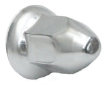 Lug Nut Covers 33mm Push-On Bullet Chrome Steel 2 1/2" Tall #10266 Set of 5