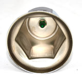 Lug Nut Covers 33mm Push-On Green Reflector Chrome 2" Tall GG#10492 Set of 60