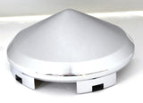 Front Hub Caps Universal- Aluminum Wheel Pointed Cone 1" Lip CHR GG#10750 Pair
