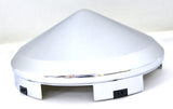 Front Hub Caps Universal- Aluminum Wheel Pointed Cone 1" Lip CHR GG#10750 Pair