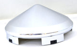Front Hub Caps Universal Fit Aluminum Wheel Pointed 1" Lip Chrome GG#10750  Pair