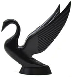 Hood Ornament Swan Bugler Matte Black Power Coated for Flat Hood Pull GG#48009