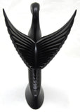 Hood Ornament Swan Bugler Matte Black Power Coated for Flat Hood Pull GG#48009