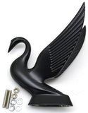 Hood Ornament Swan Bugler Matte Black Power Coated for Flat Hood Pull GG#48009