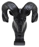 Hood Ornament Rams Head Matte Black Power Coated for Flat Hood Pull 3.5"GG#48050