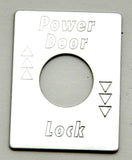 GG Switch Plate for Peterbilt Power Door Lock Stainless Steel #68462
