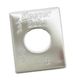 GG Switch Plate for Peterbilt Sleeper Door Lock Stainless Steel #68463