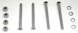 train horn floor mount stand screws(4) chrome plated 3" long 1/4" diameter