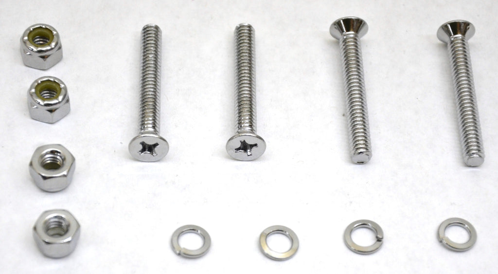 train horn floor mount stand screws(4) chrome plated 1 5/8" long 1/4" diameter