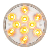 4" Mega 10 Plus Amber Park/Turn/Clearance LED Light Clear Lens W/ Plug GG#76841