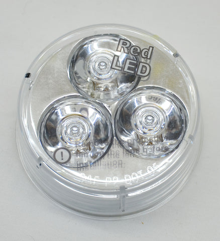 Pearl Marker/Clearance Light 3 LED Light Chrome Reflector Rim 2-1/2" GG#77323 Ea
