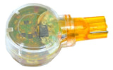 GG LED Bulb 194 Side Type for Cab Marker Amber 8 LEDs Wedge Base #77580 Each